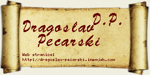 Dragoslav Pecarski vizit kartica